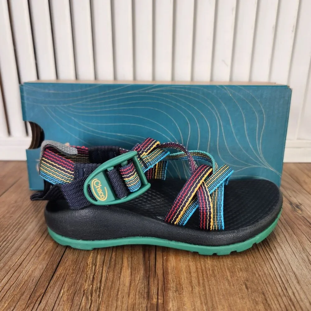 Chaco ZX/1 Ecotread Kids Sz 10M Rising Navy Blue Strappy Beach Sandals JCH180386